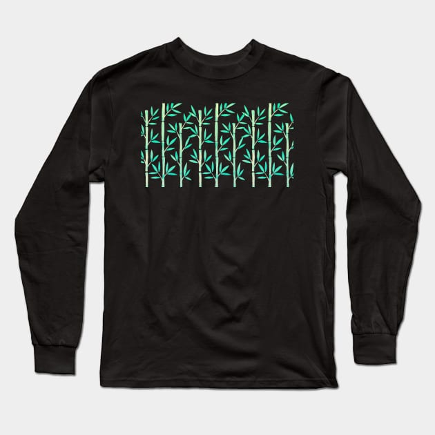 Turquoise Bamboo Long Sleeve T-Shirt by CatCoq